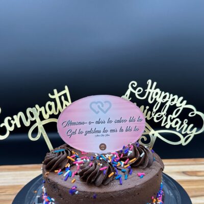 ANNIV'SARY CAKE TOP'R-PINK